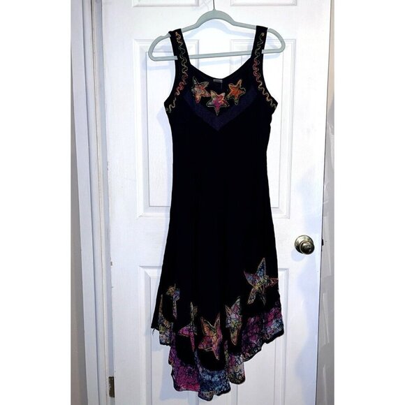 NWT SHORELINE Sleeveless Midi Navy Rayon Long Sundress Casual Summer Dress OSFM - Picture 7 of 16